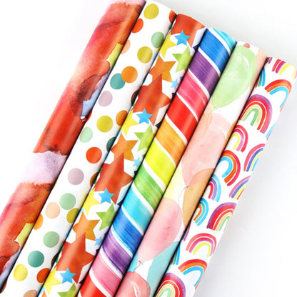 Rainbow Love Birthday Gift Wrapping Paper Valentine's Day Bouquet Packing Paper