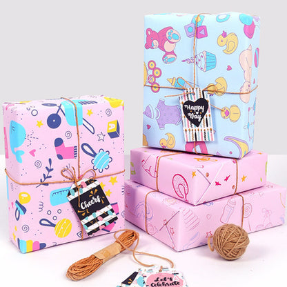 Cartoon Paper  Pink Gift Wrap Paper Kraft Paper Birthday Wrapping Paper