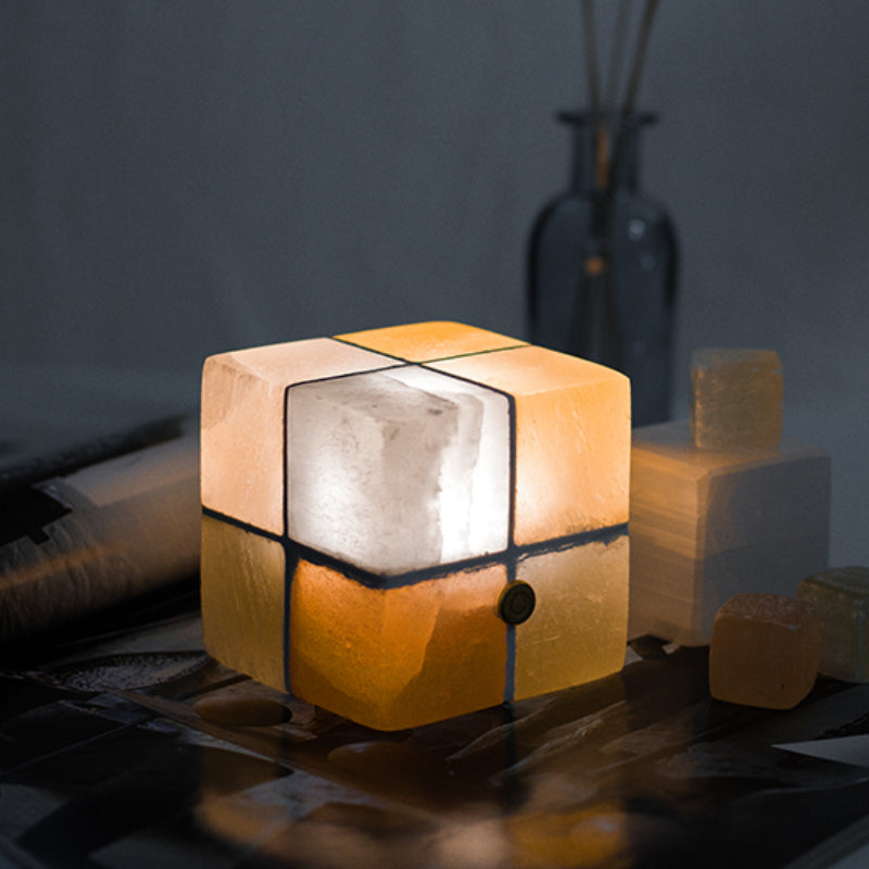 Rubik's Cube Mineral Night Light Sleeping Table Lamp