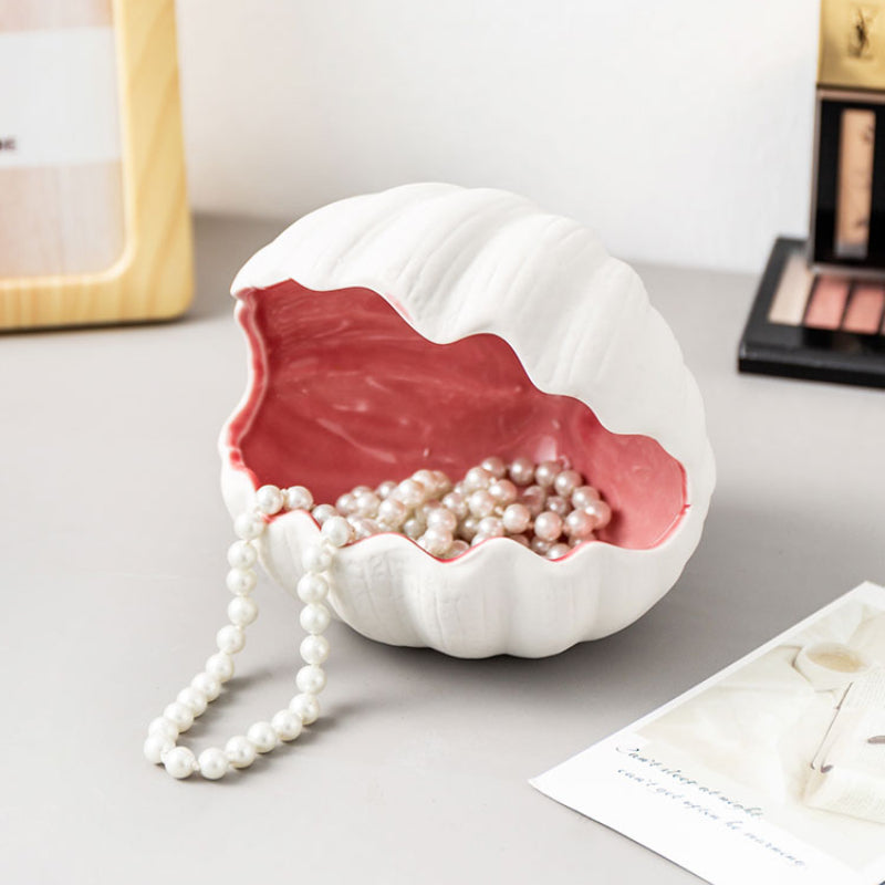 Ceramic Shell Storage Box Jewelry Box Conch Starfish Decorative Box