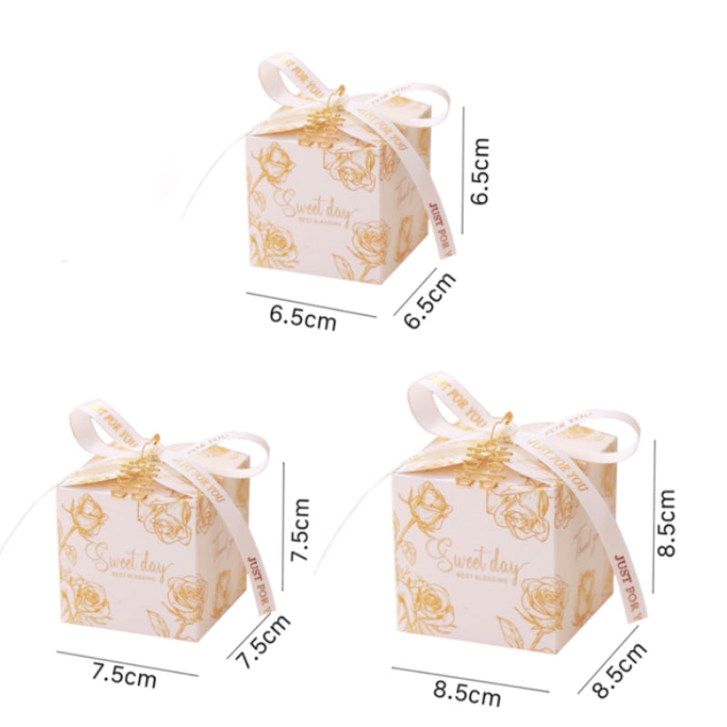 Floral Print Style Gift Box Wedding Party Candy Box Pack 20