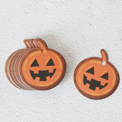 Halloween Tags Cute Pumpkin Ghost Blessing Tags Baking Gift Packaging Decoration Tags
