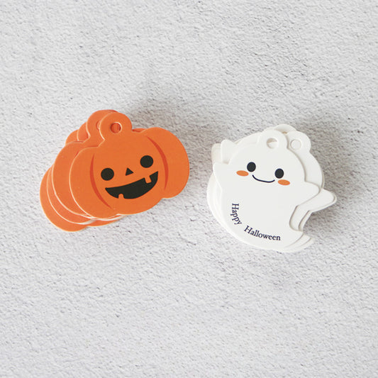 Halloween Tags Cute Pumpkin Ghost Blessing Tags Baking Gift Packaging Decoration Tags