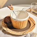 Tasse à café + soucoupe + cuillère (D)