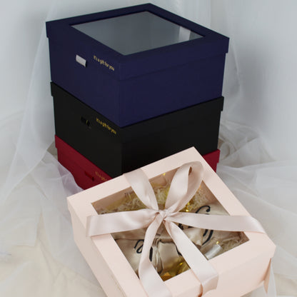 Clear Window Gift Wrap Box with Ribbon