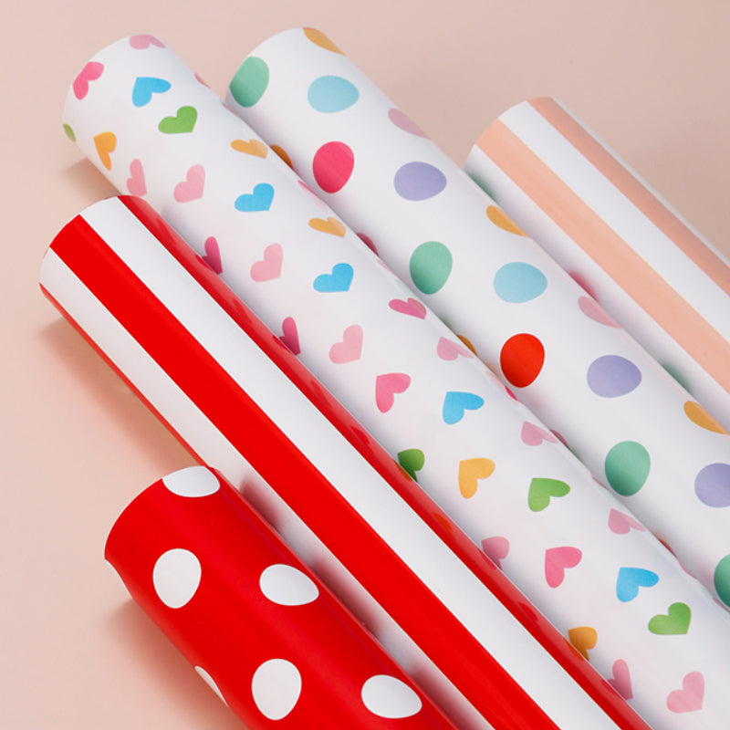 Polka Dot Stripes Love Holiday Gift Packing Paper Waterproof Wrap Paper