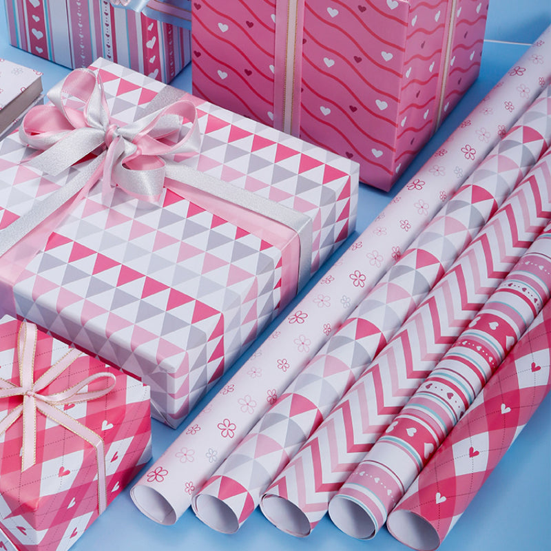 Pink Gift Wrapping Paper Simple Holiday Gift Box Packing Paper