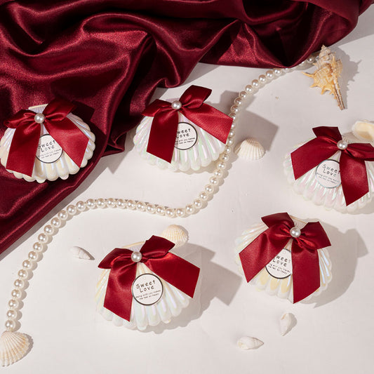 Lot de 10 boîtes à chocolat en forme de coquillage pour mariage, coffret cadeau pour fête de mariage