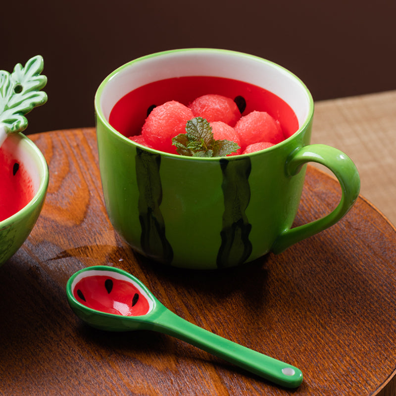 Cute Watermelon Ceramic Cup Fruit Mug Office Coffee Cup