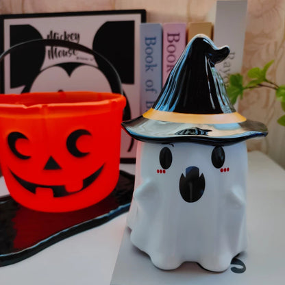 Funny Elf Mug Ghost Ceramic Mug with Lid Couple Cup Coffee Cup Creative Birthday Gift for Friends