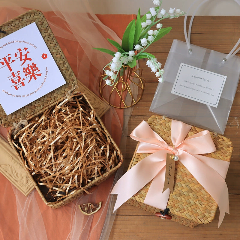 Rattan Woven Basket Wedding Party Baby Shower Gift Wrap Baskets