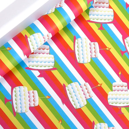 Gift Wrapping Paper Happy Birthday Rainbow Unicorn Wrap Paper Bouquet Material Packing Paper