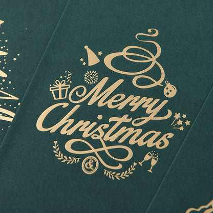 Gold Stamped Christmas Greeting Card Merry Christmas Greeting Card