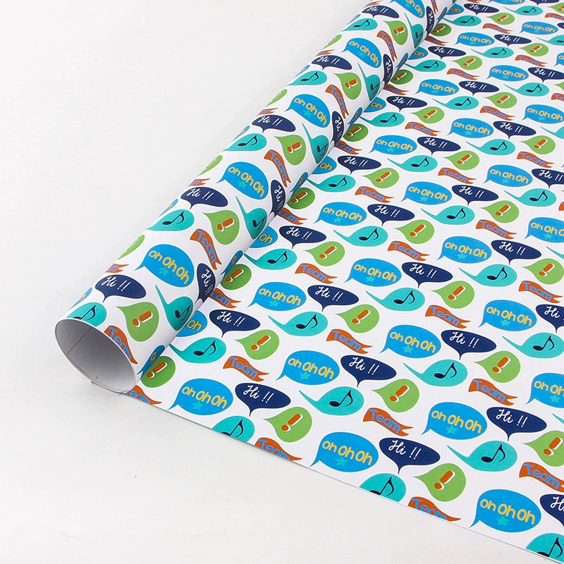 Birthday Gift Wrapping Paper Cute Cartoon Pattern Kraft Paper Wrapping Paper