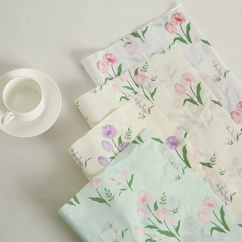 Floral Printed Gift Wrap Paper Gift Decoration Tissue Paper