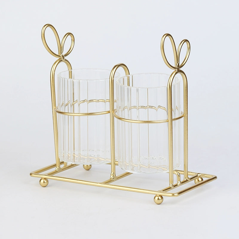 Fruit Fork Spoon Cutlery Iron Rabbit Storage Rack