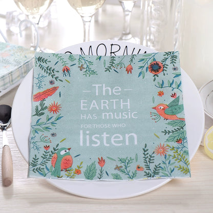 Fern Garden Dinner Napkins - 20 Per Package