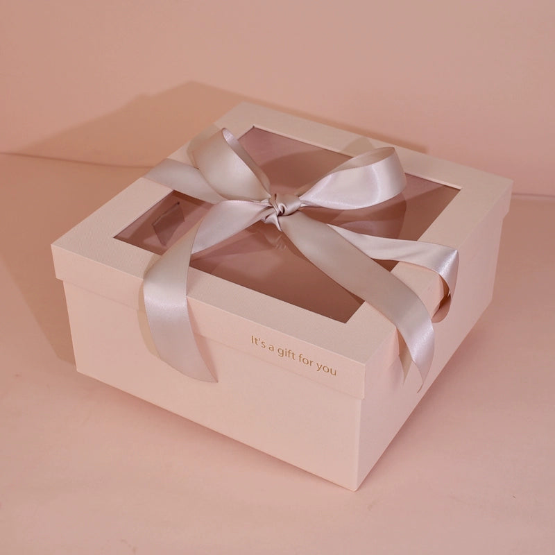 Clear Window Gift Wrap Box with Ribbon