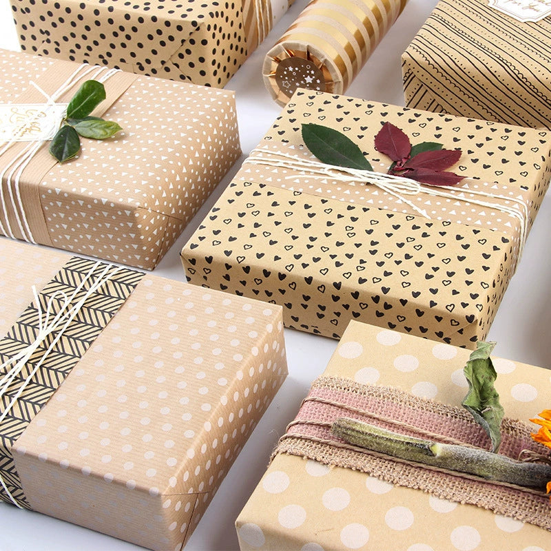 Environmentally Friendly Wrapping Paper Birthday Gift Wrap Paper Kraft Paper