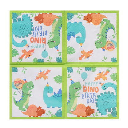 Dinosaur Printed Paper Napkins Birthday Party Colorful Napkins