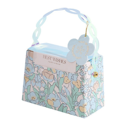 Wedding Candy Box Flower Pattern Design Handheld Gift Bags