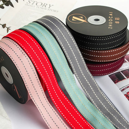 Ribbed Dotted Ribbon Floral Flower Packaging Striped Ribbon Bow DIY Material