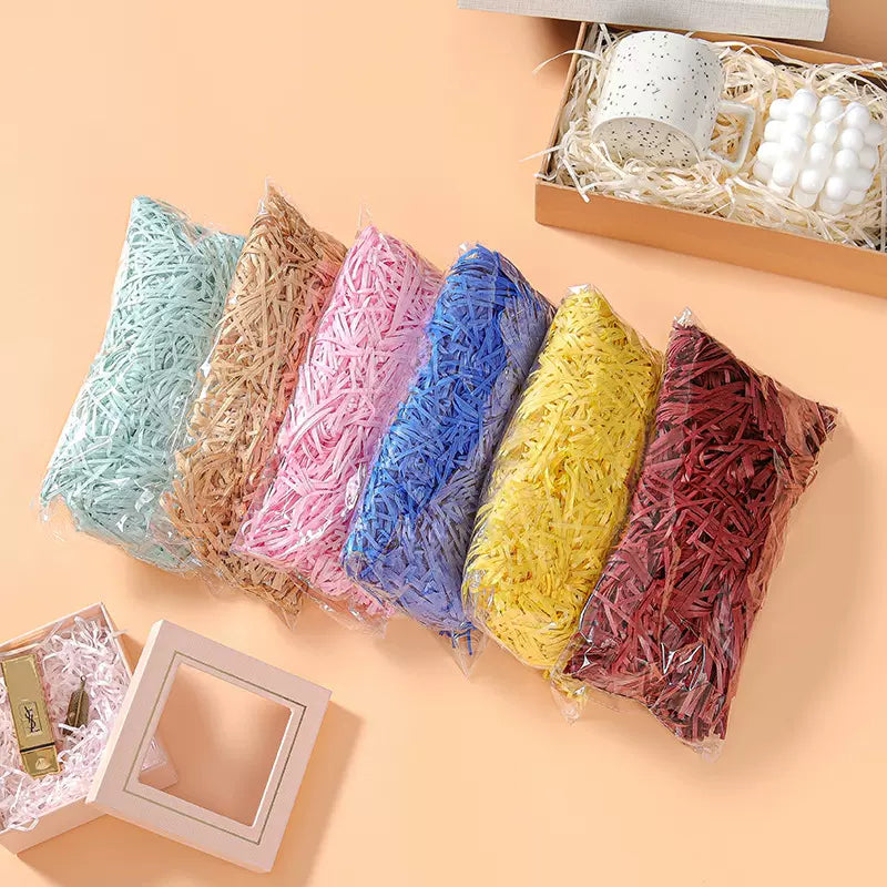 Raffia Shredded Crinkle Paper Gift Box DIY Decoration Filling Material