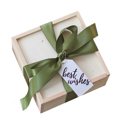 Practical Pine Wood Box Wedding Baby Shower Holiday Party Gift Box