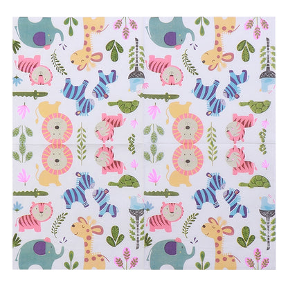 Cartoon Animal Printed Paper Napkins Colorful Napkins