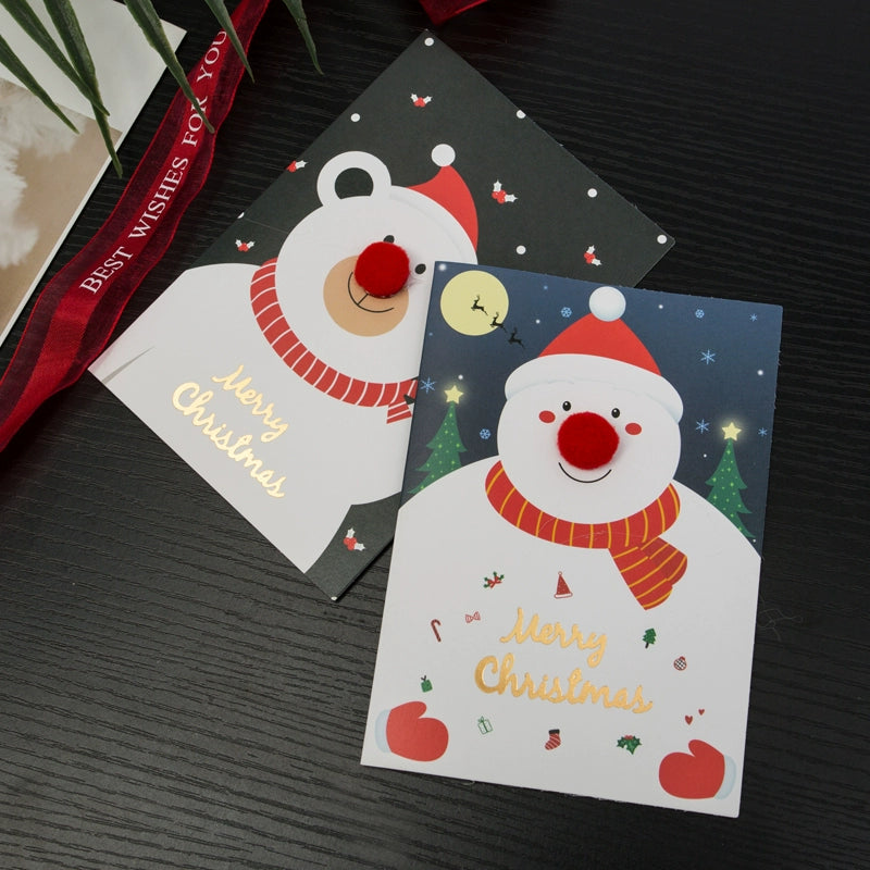 Gold Stamped Christmas Greeting Card Merry Christmas Greeting Card