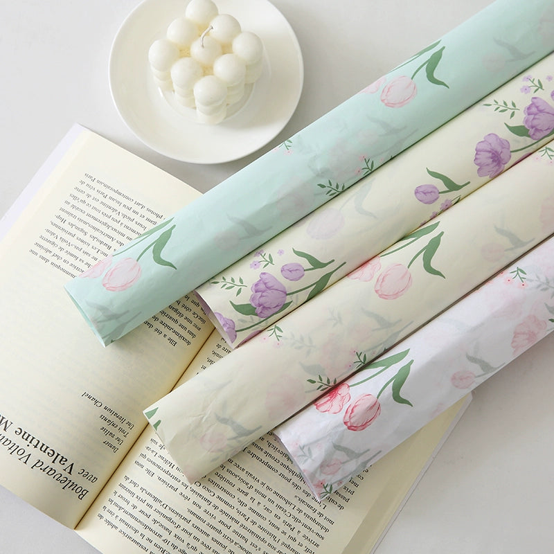 Floral Printed Gift Wrap Paper Gift Decoration Tissue Paper