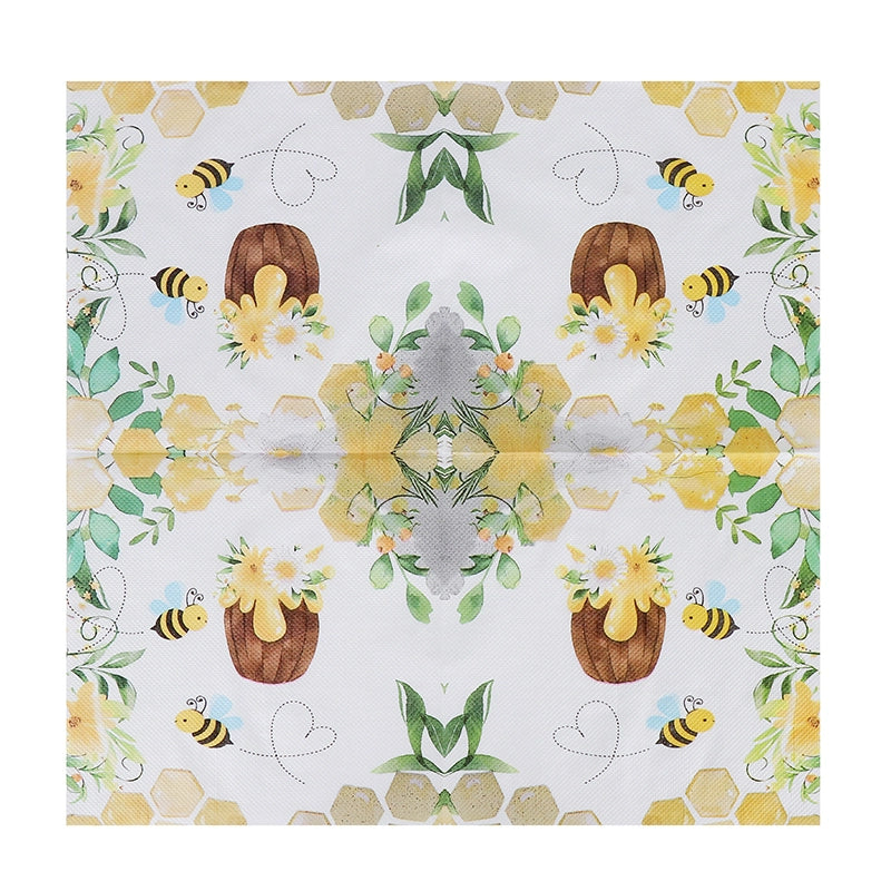 Colorful Bee Dinner Napkins DIY Decoupage Paper - 20 Per Package