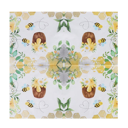 Colorful Bee Dinner Napkins DIY Decoupage Paper - 20 Per Package