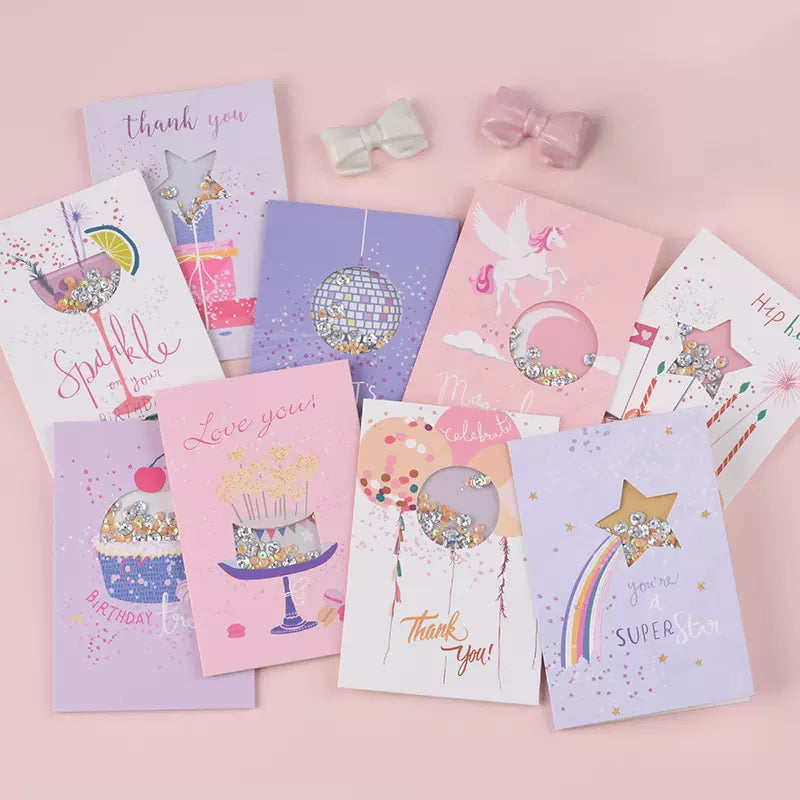 Cute Cartoon Birthday Thank You Card Blessing Card