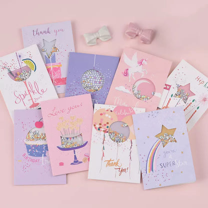 Cute Cartoon Birthday Thank You Card Blessing Card