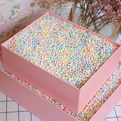 Remplissage de boîte cadeau en boule de mousse colorée Décoration en boule de mousse colorée