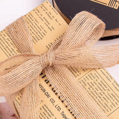 Linen Ribbon Floral Wrapping Gift Wrapping DIY Ribbon