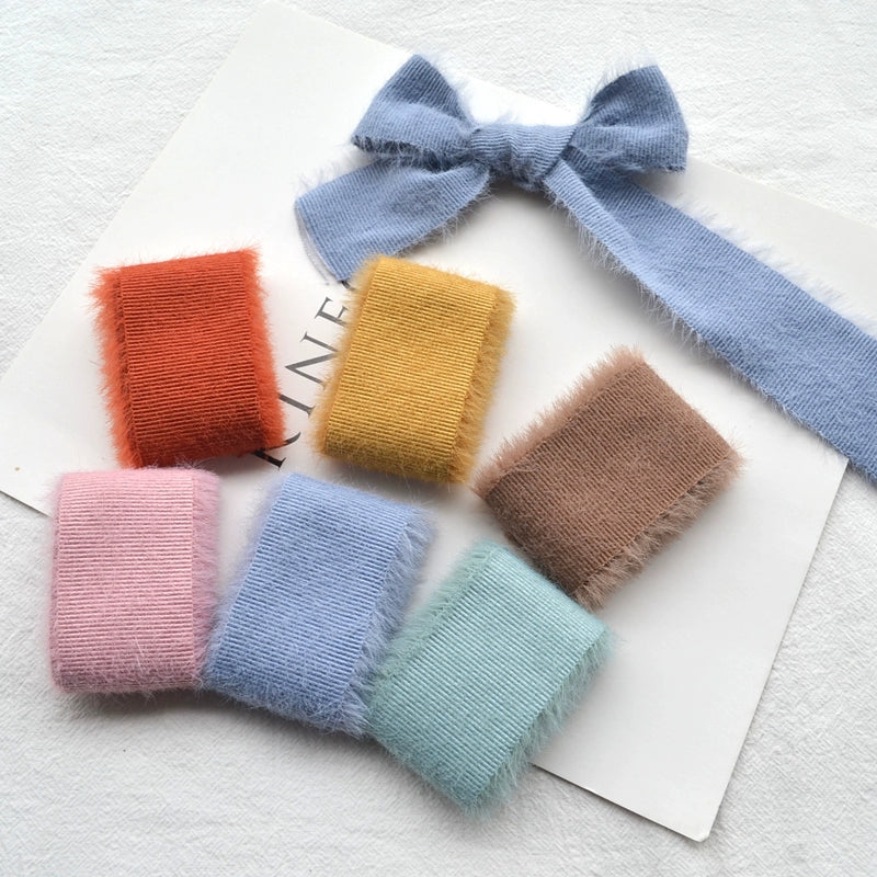 Wool Woven Ribbon DIY Gift Bow Hairpin Material 3.8cm X 1m