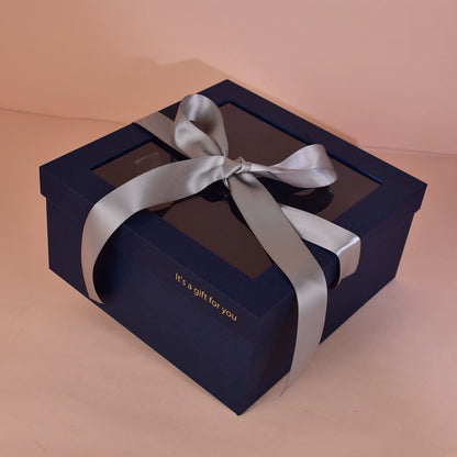 Clear Window Gift Wrap Box with Ribbon