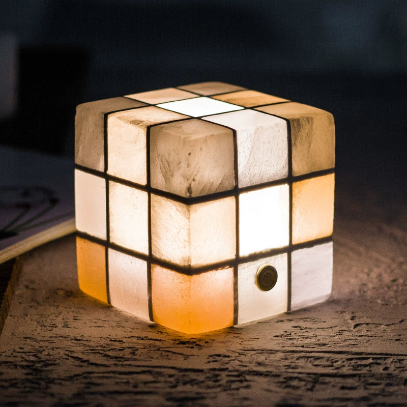 Rubik's Cube Mineral Night Light Sleeping Table Lamp