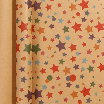 Retro Kraft Paper Children's Birthday Gift Wrapping Paper