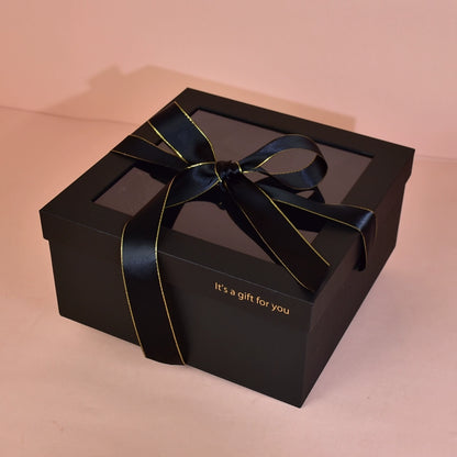 Clear Window Gift Wrap Box with Ribbon