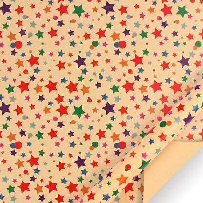 Retro Kraft Paper Children's Birthday Gift Wrapping Paper