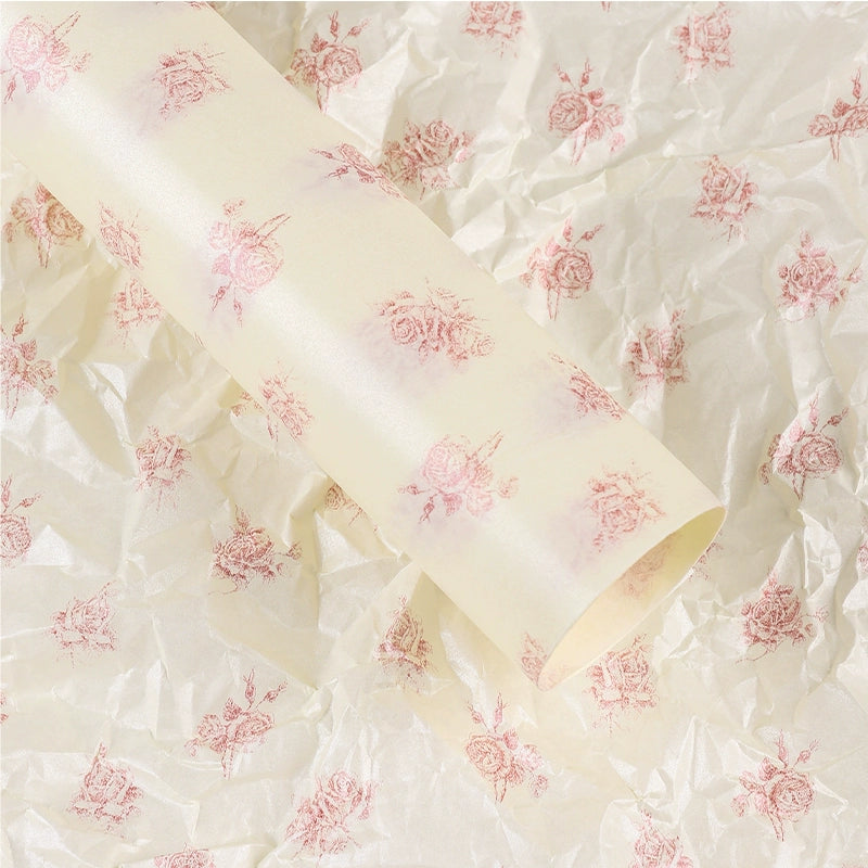 Vintage Rose Printed Gift Wrap Paper Tissue Paper