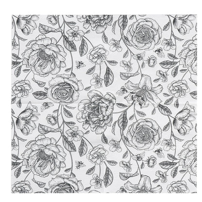 Black Rose Print Napkins Decoupage Handmade DIY Materials