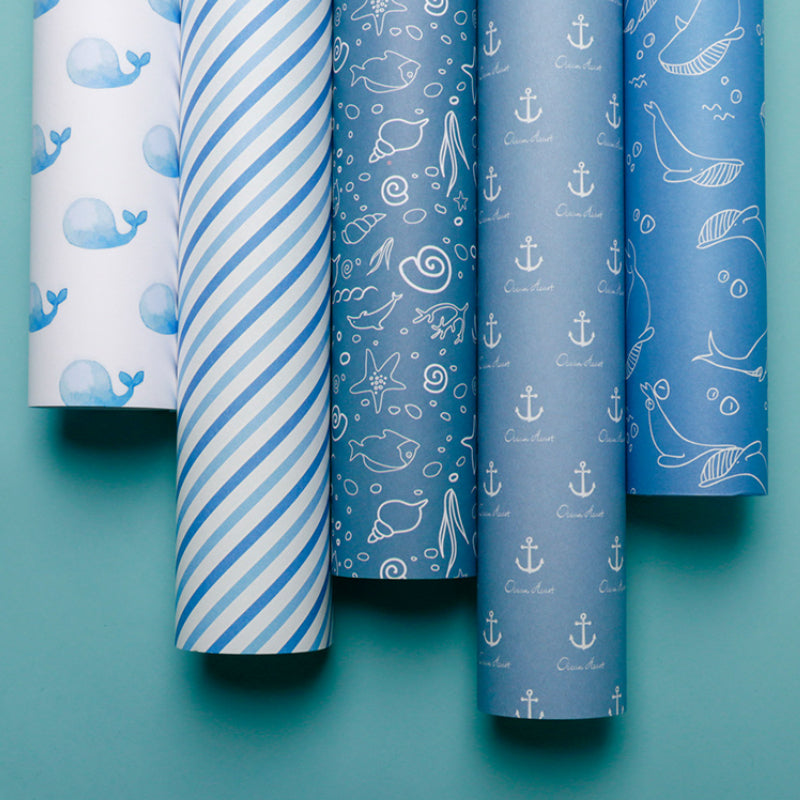 Ocean Wrapping Paper Kraft Paper Birthday Gift Wrap Paper