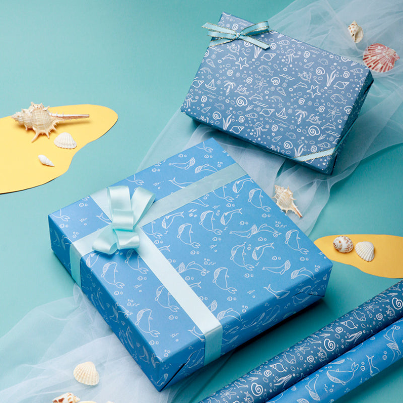 Ocean Wrapping Paper Kraft Paper Birthday Gift Wrap Paper