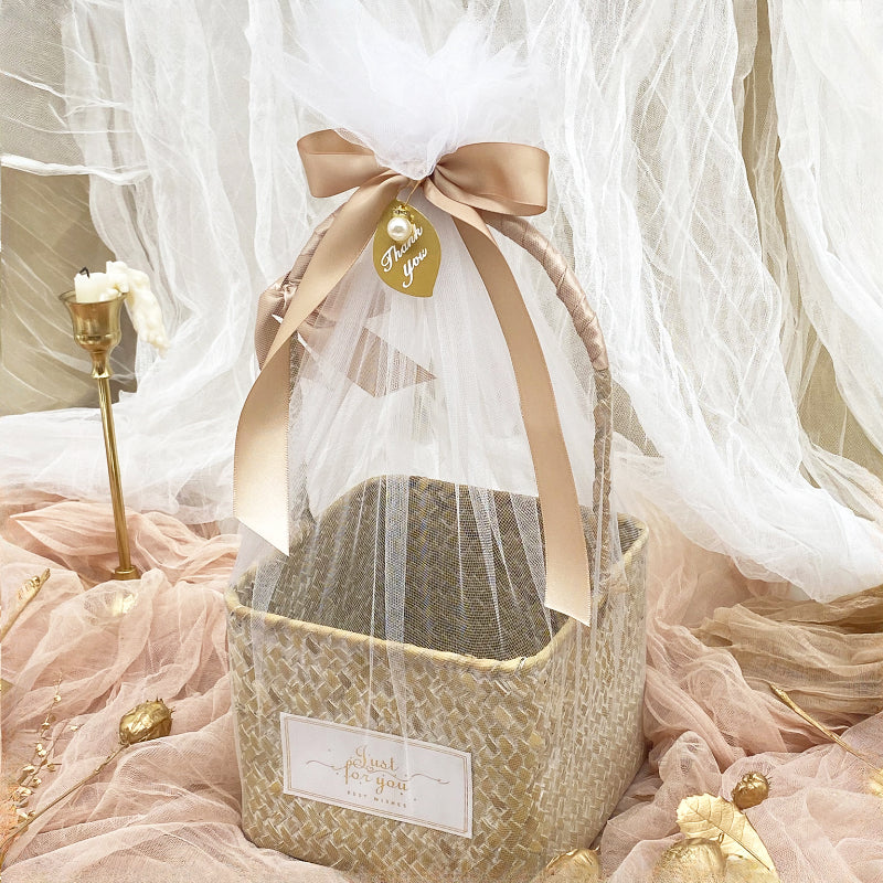 Handmade Woven Basket Wedding Party Baby Shower Gift Basket