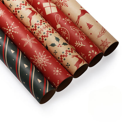 Vintage Christmas Gift Wrapping Paper Kraft Paper Material