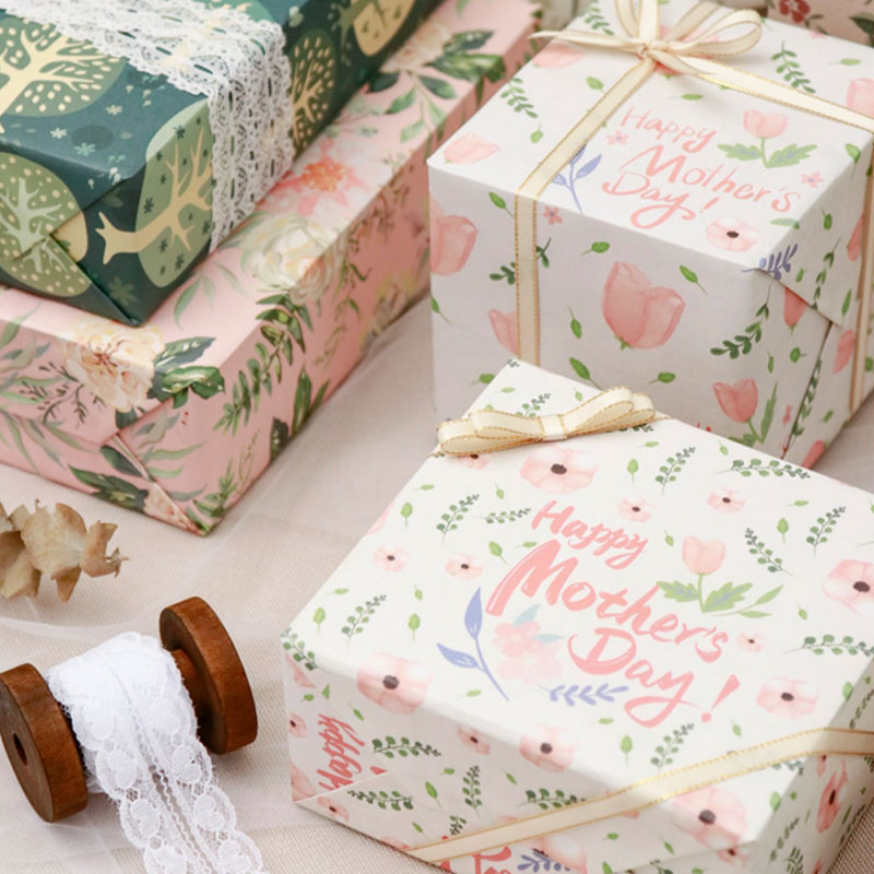 Vintage Floral Pattern Wrapping Paper Holiday Gift Wrapping Paper